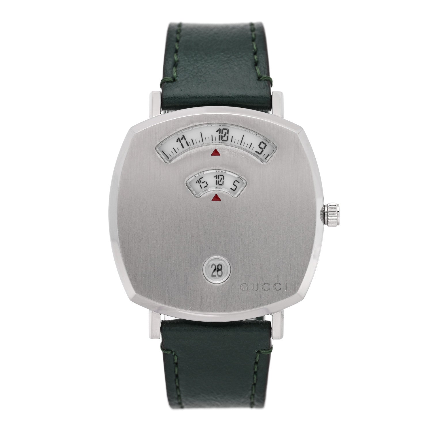 Gucci Stainless Steel Calfskin 35mm Grip Quartz Watch Green