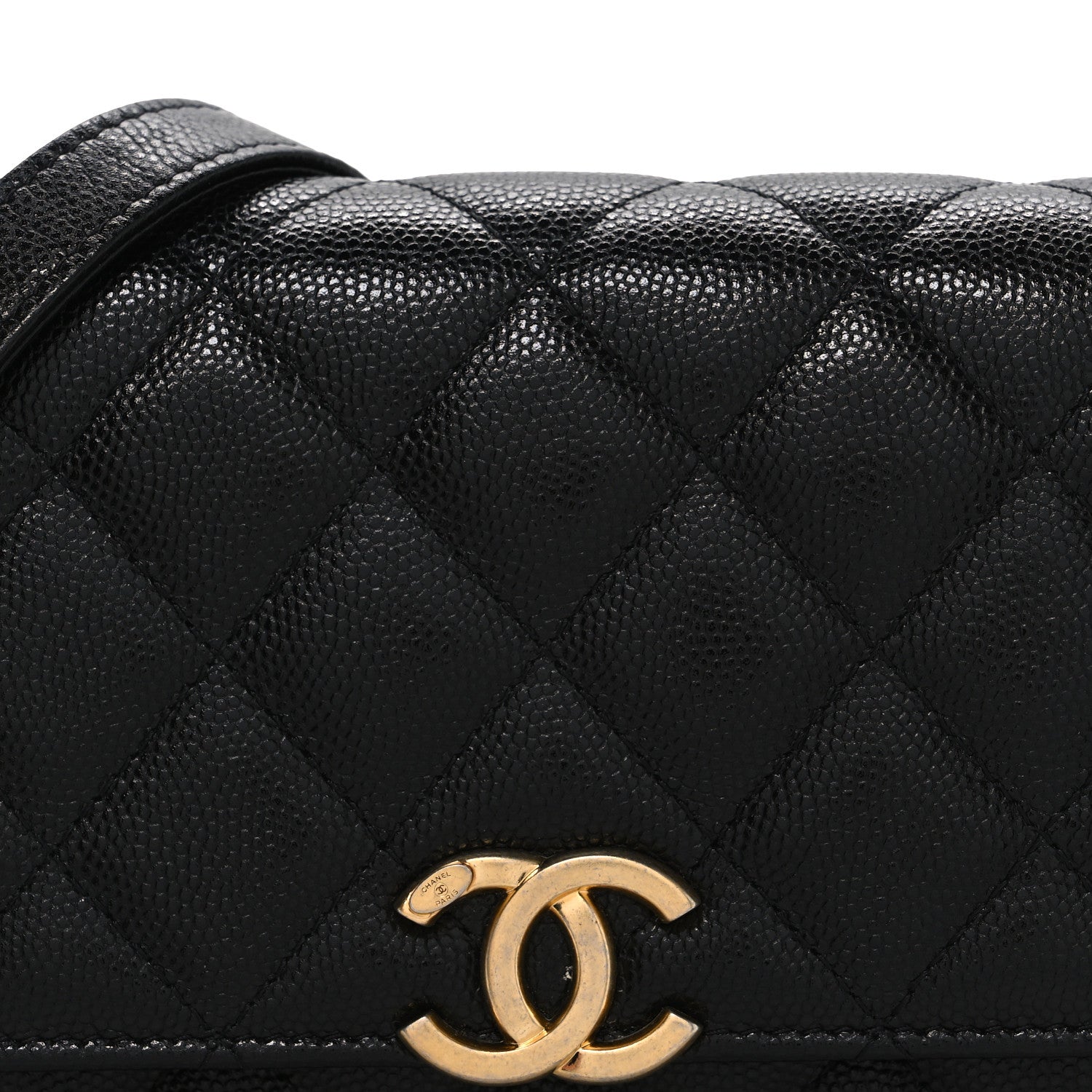 Chanel Caviar Quilted Mini Bracelet On Chain Wallet On Chain WOC Black
