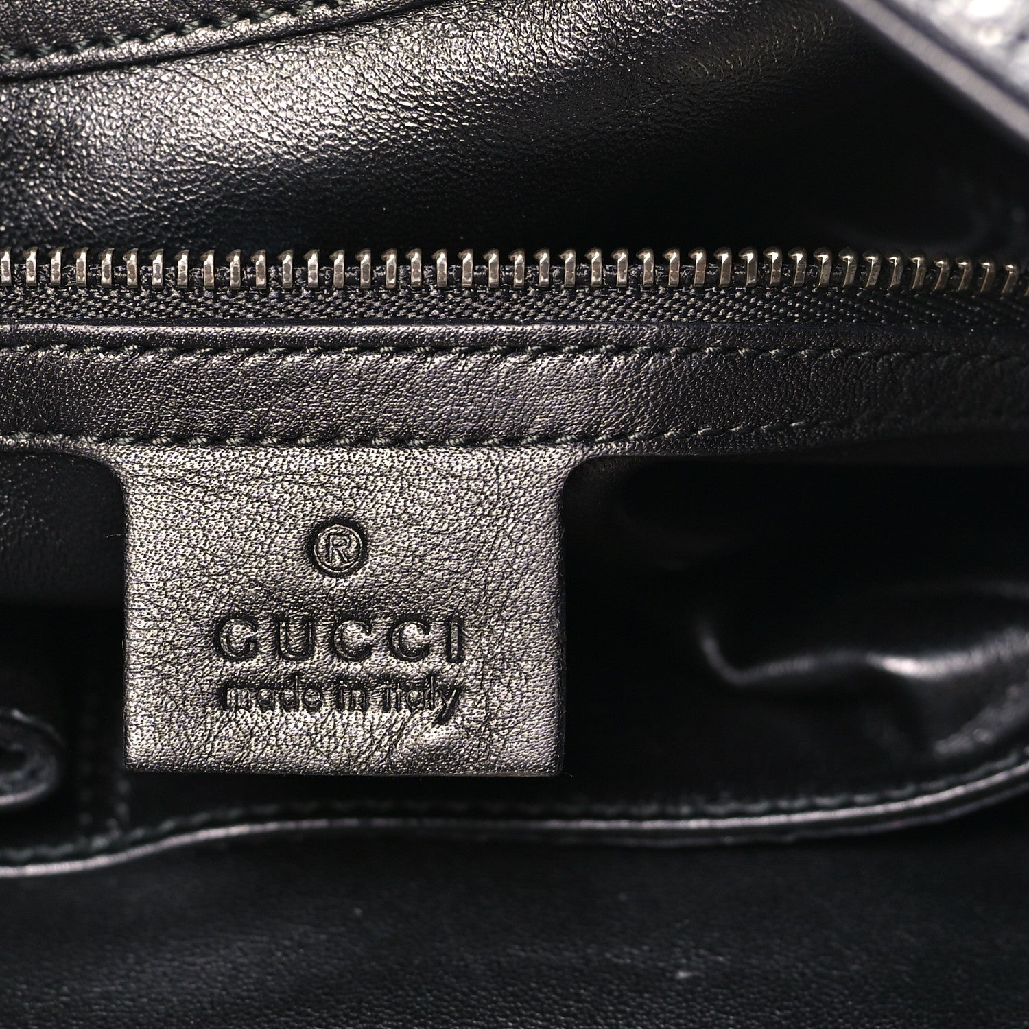 Gucci Snakeskin Medium 1970 Shoulder Bag Black Multicolor