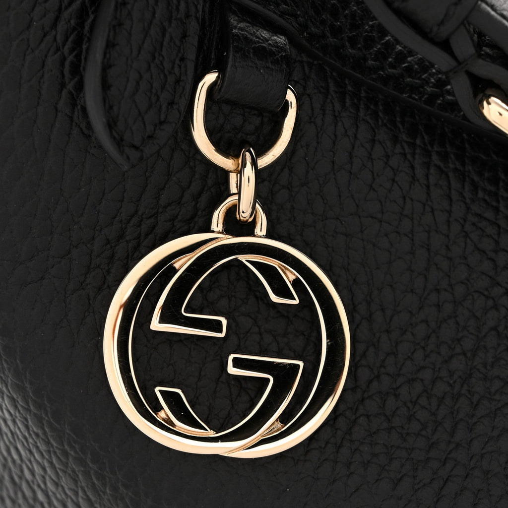 Gucci Dollar Calfskin GG Hobo Black