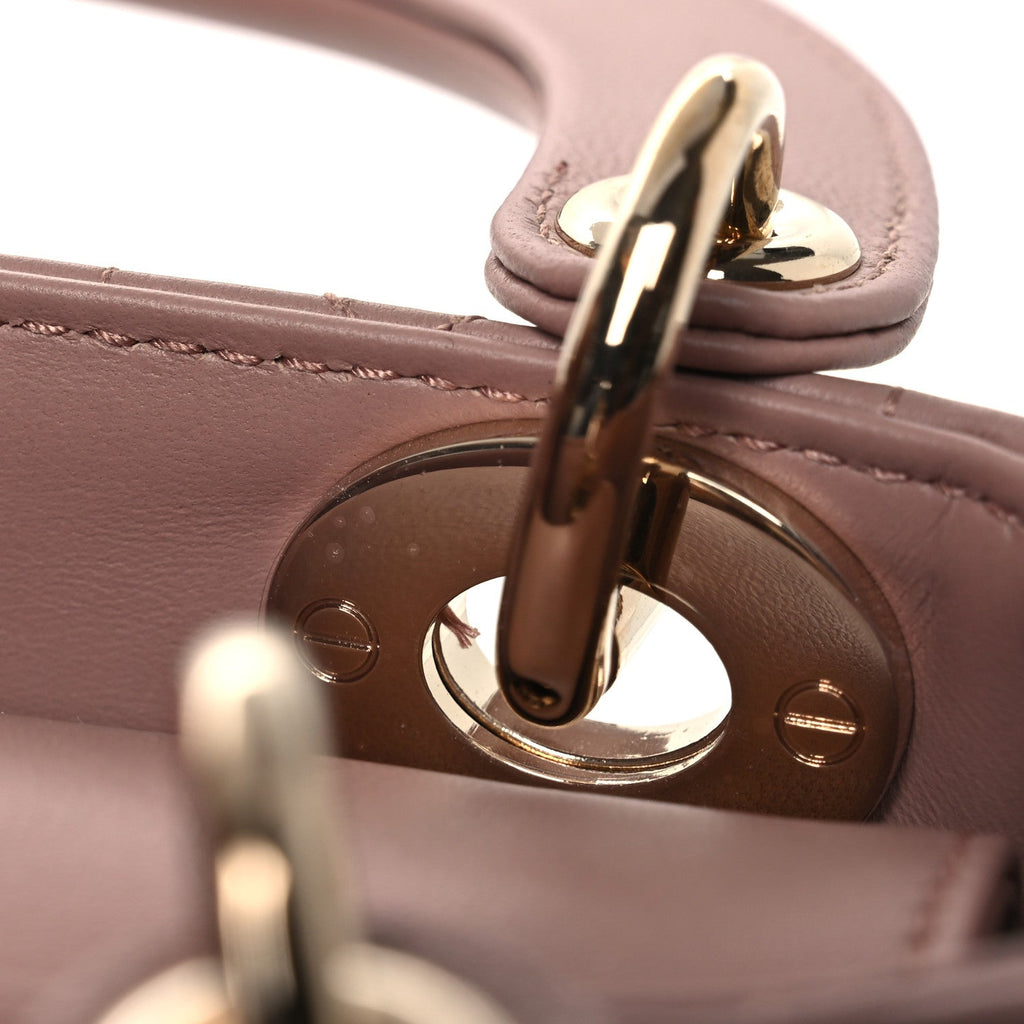 Christian Dior Lambskin Cannage Mini Lady Dior Blush