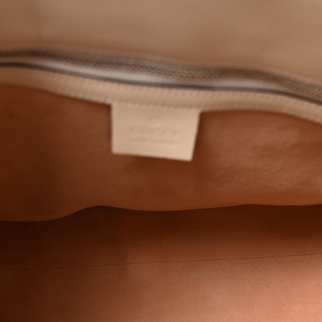 Gucci Cafskin Web Quilted Large Dionysus Tote Bag White