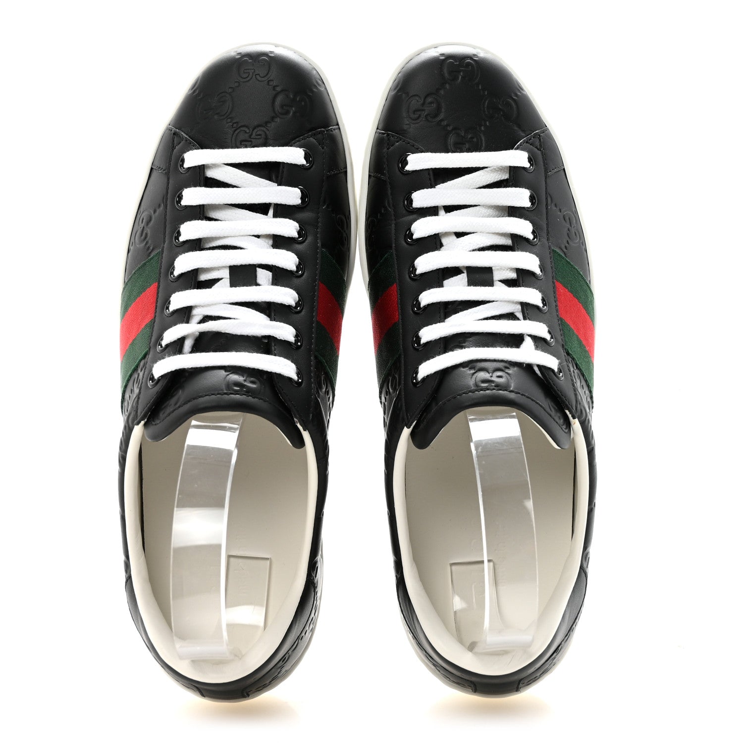 Gucci Guccissima Signature Web Mens Ace Sneakers 8.5 Black