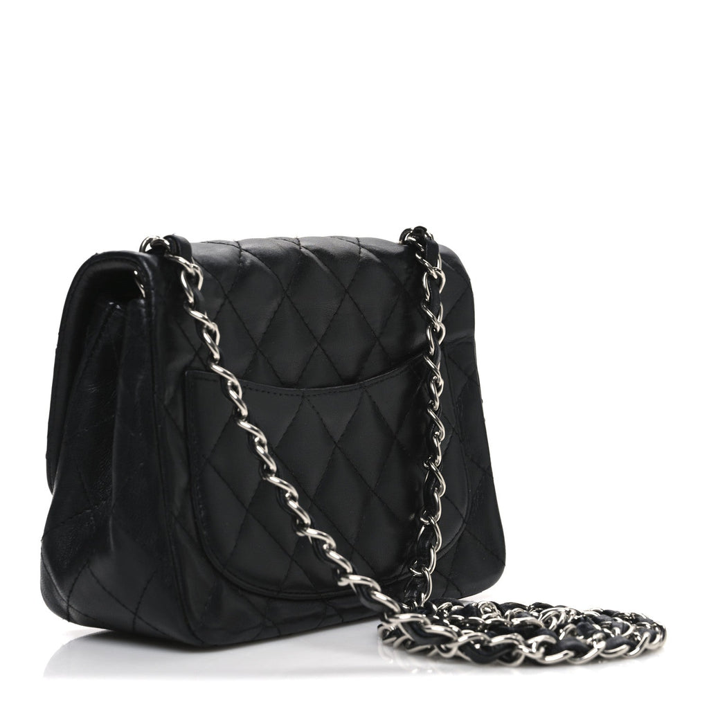 Chanel Lambskin Quilted Mini Square Flap Black