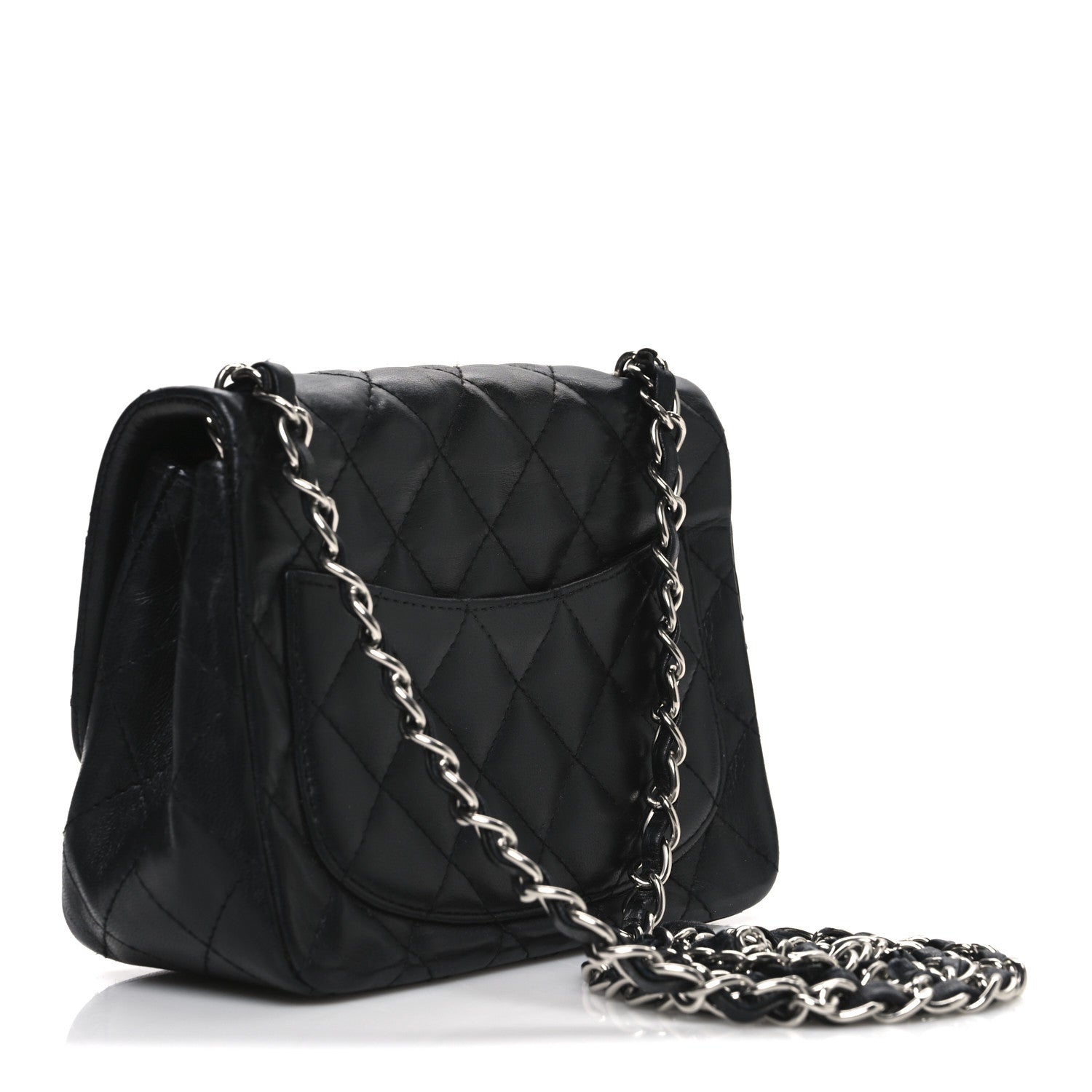 Chanel Lambskin Quilted Mini Square Flap Black