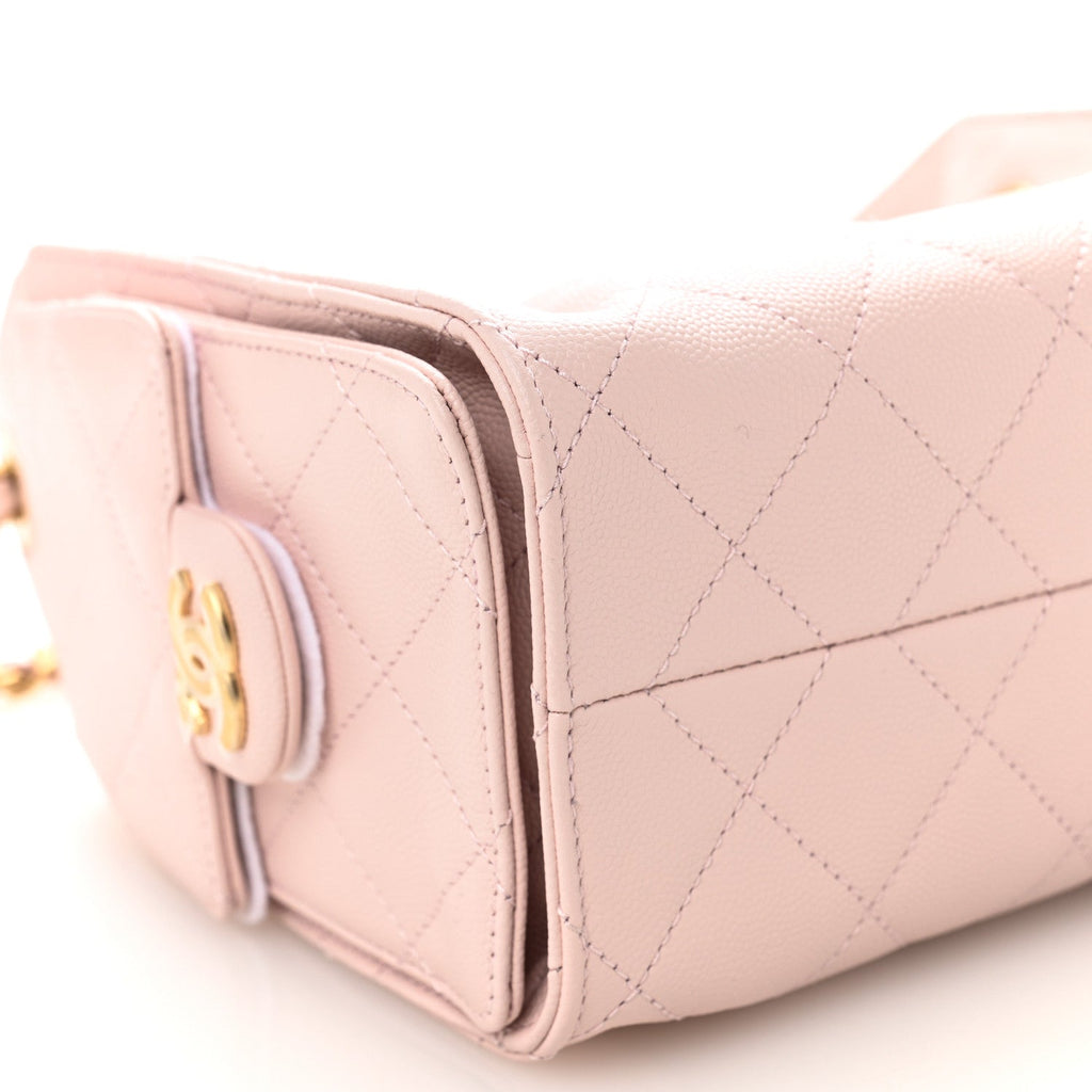 Chanel Caviar Quilted Mini Chanel 25 Handbag Light Pink