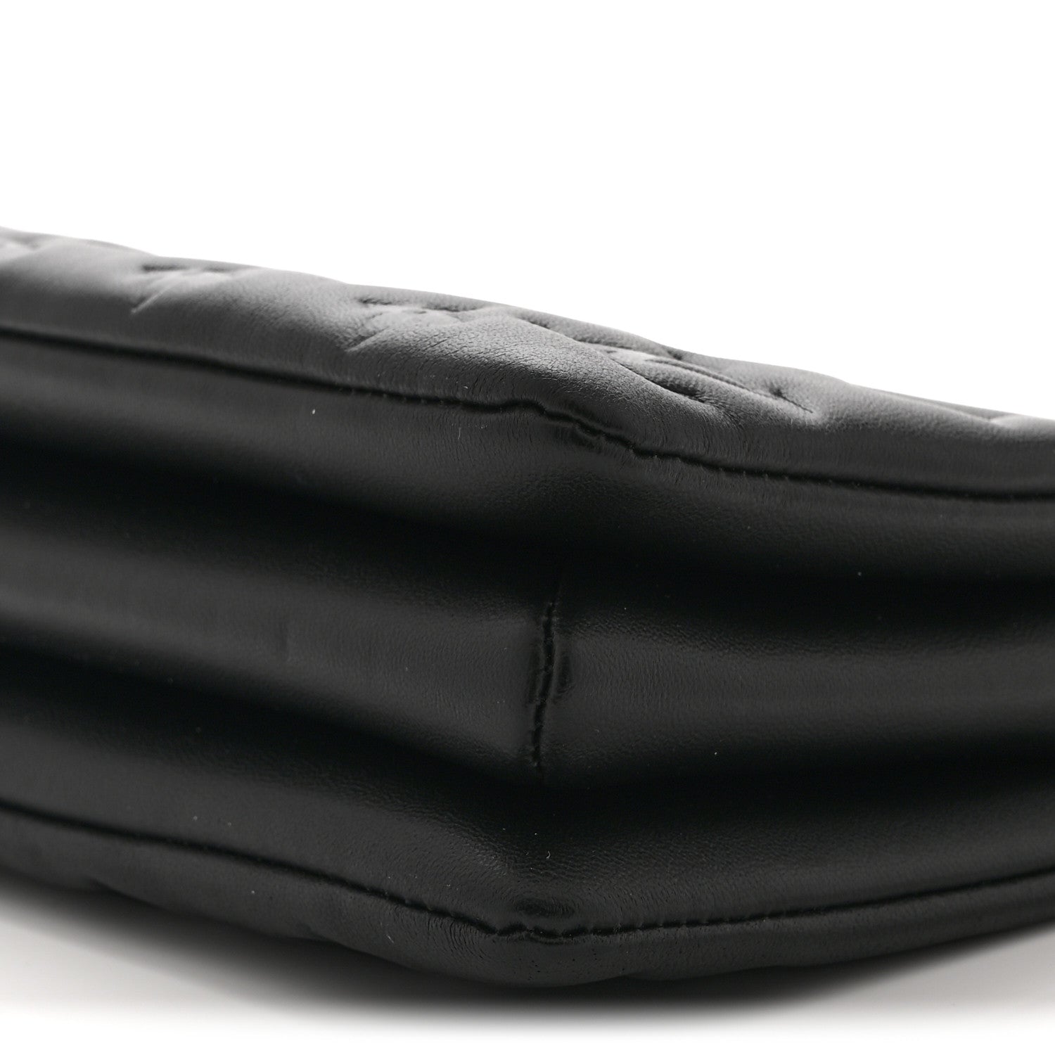 Louis Vuitton Lambskin Embossed Monogram Coussin BB Black