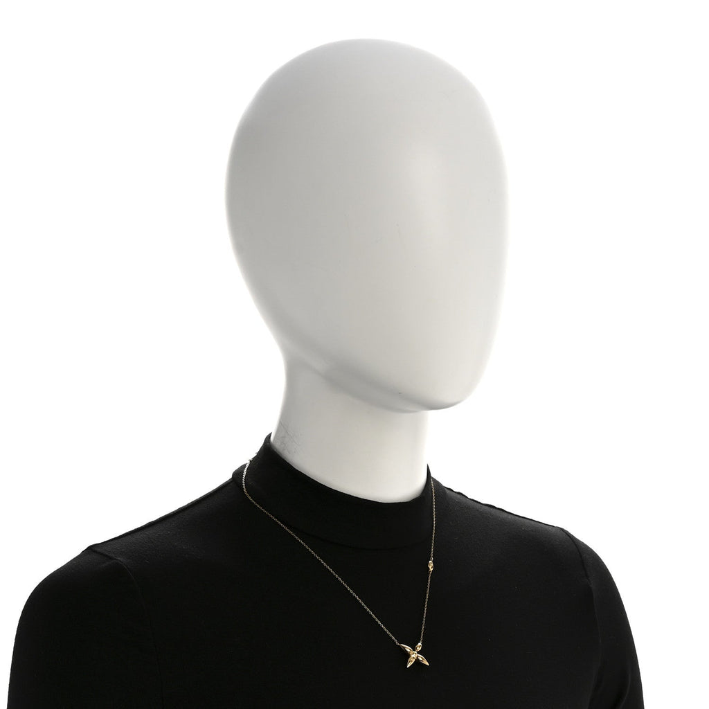 Louis Vuitton Metal Louisette Necklace Gold