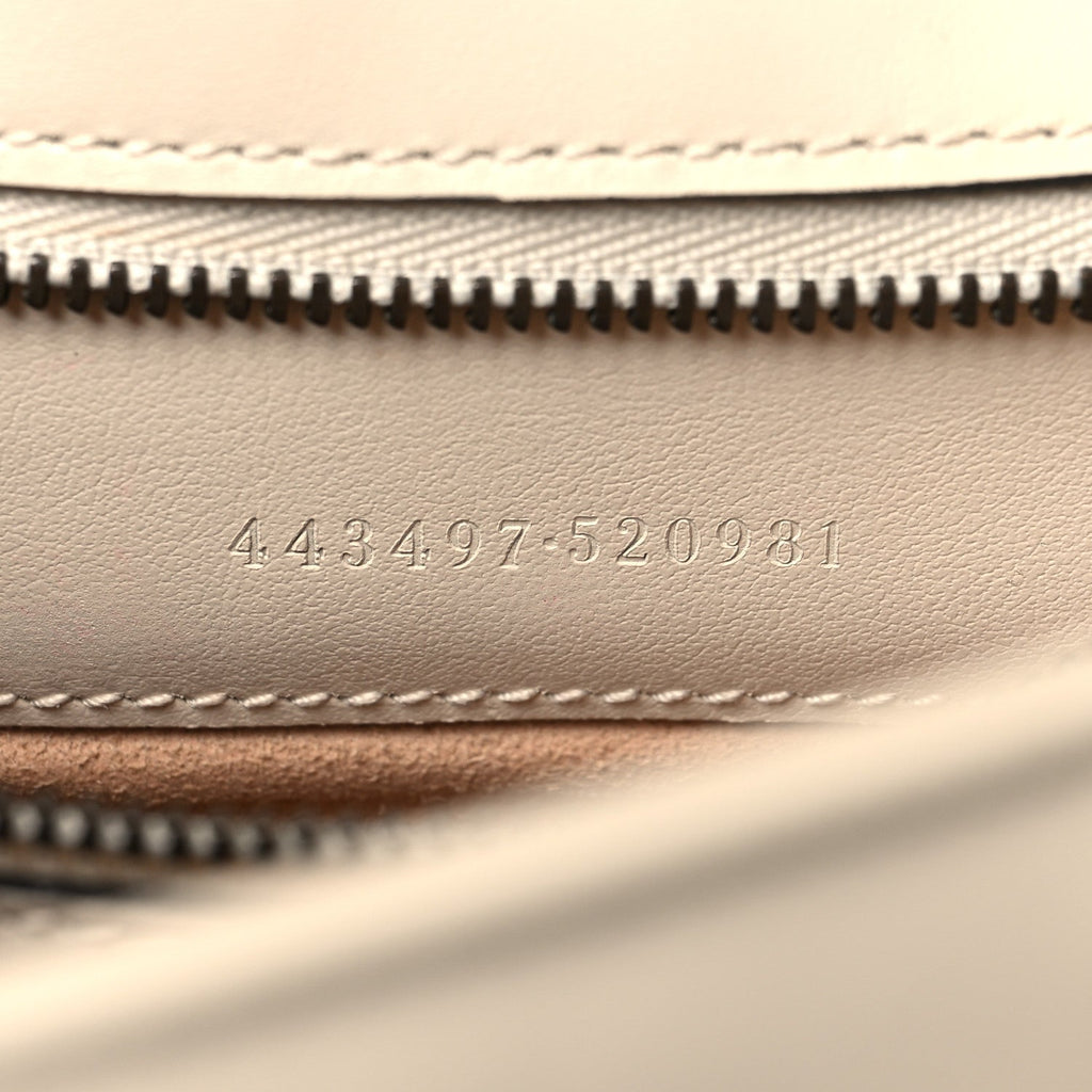 Gucci Calfskin Matelasse Small GG Marmont Shoulder Bag White