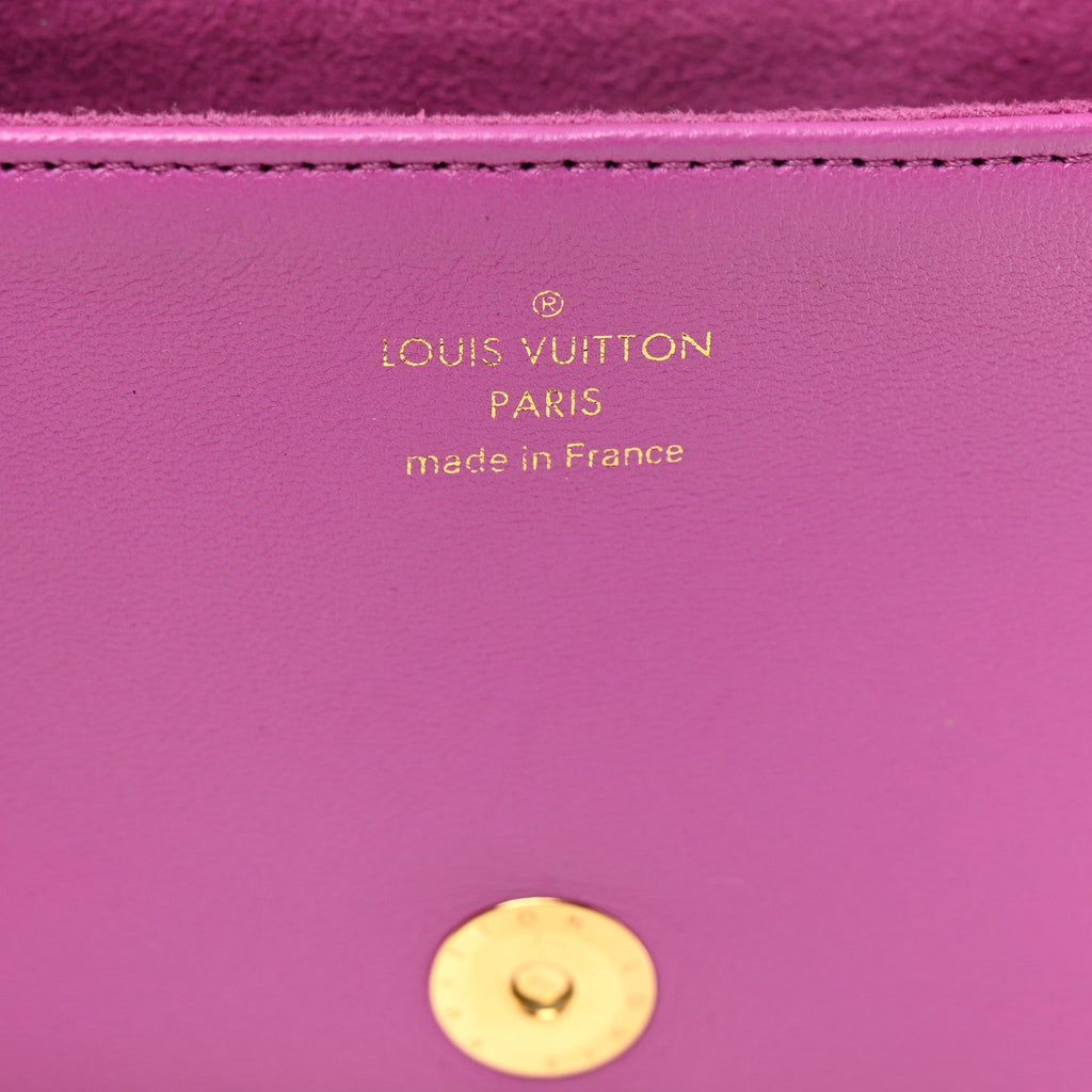 Louis Vuitton Lambskin Embossed Monogram Coussin Belt Bag Orchid
