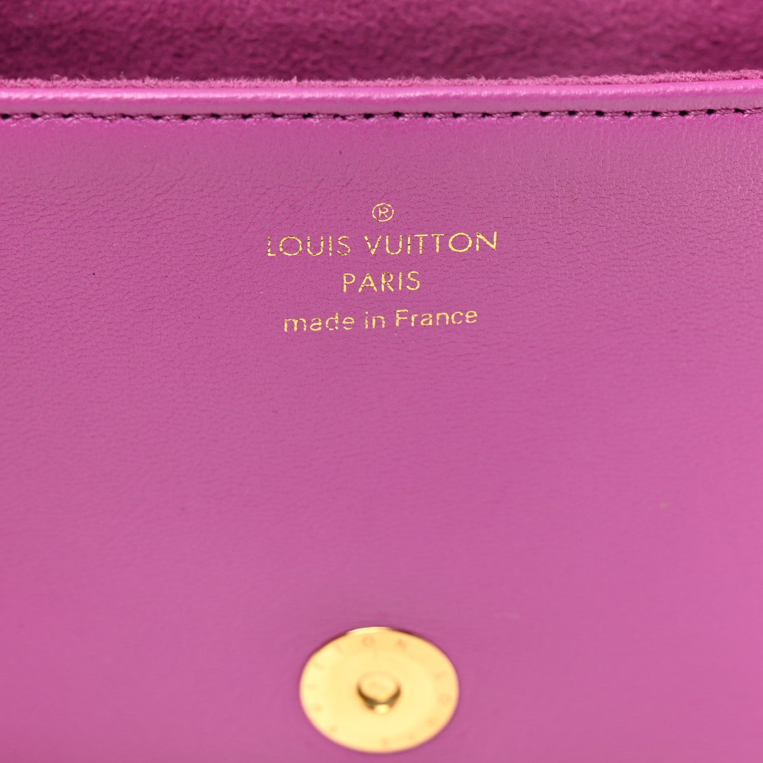Louis Vuitton Lambskin Embossed Monogram Coussin Belt Bag Orchid