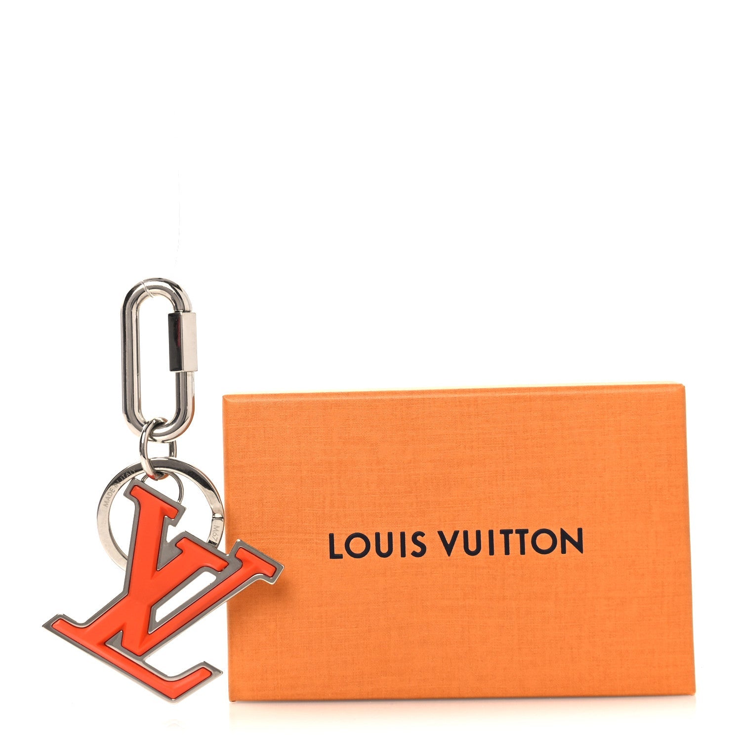 Louis Vuitton LV Soft Bag Charm Key Holder Orange