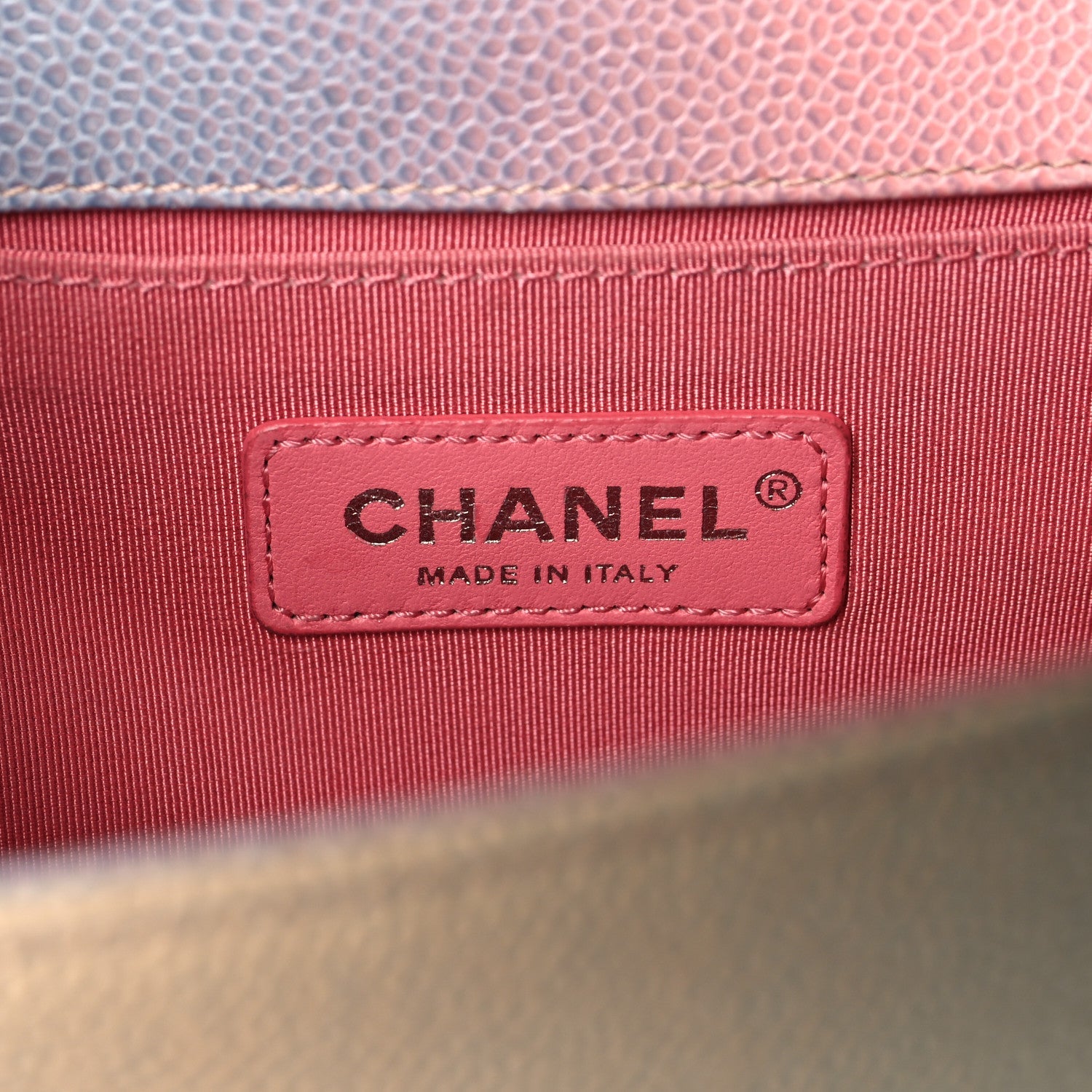 Chanel Caviar Quilted Medium Cuba Rainbow Boy Flap Pink Multicolor