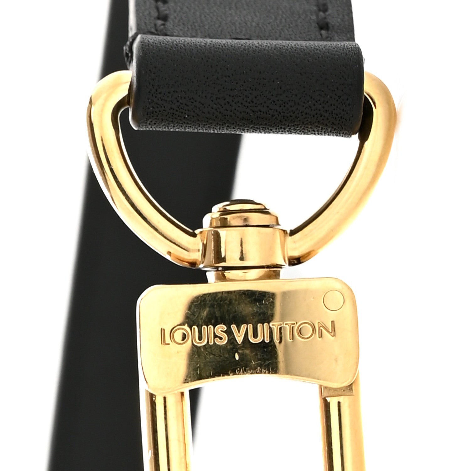 Louis Vuitton Calfskin 18mm Adjustable Shoulder Strap Black