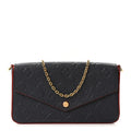 Louis Vuitton Empreinte Pochette Felicie Chain Wallet Marine Rouge