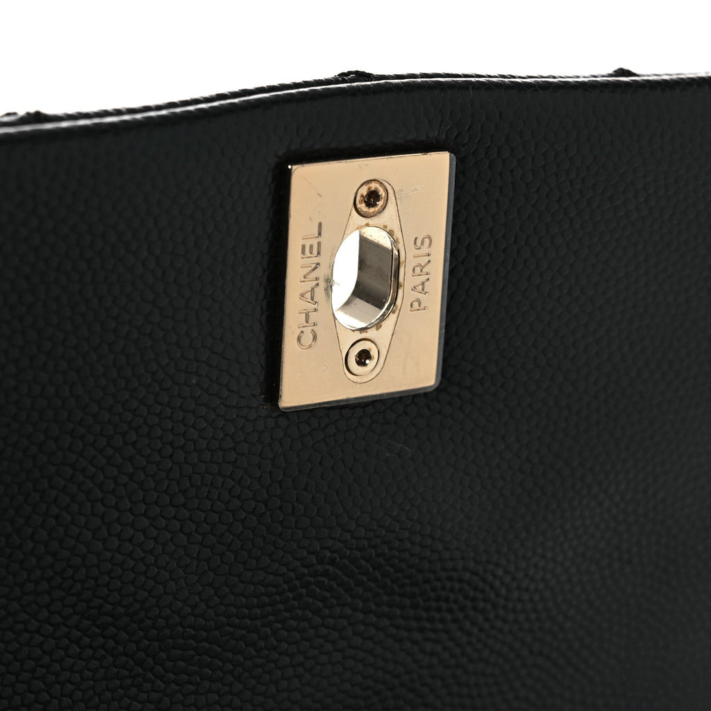 Chanel Caviar Quilted Extra Mini Coco Handle Flap Black