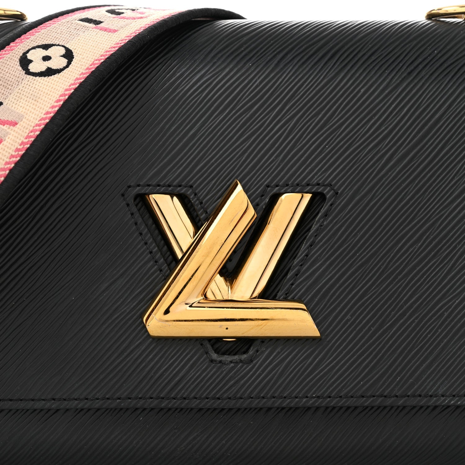 Louis Vuitton Epi Twist Top Handle Shoulder Bag MM Black