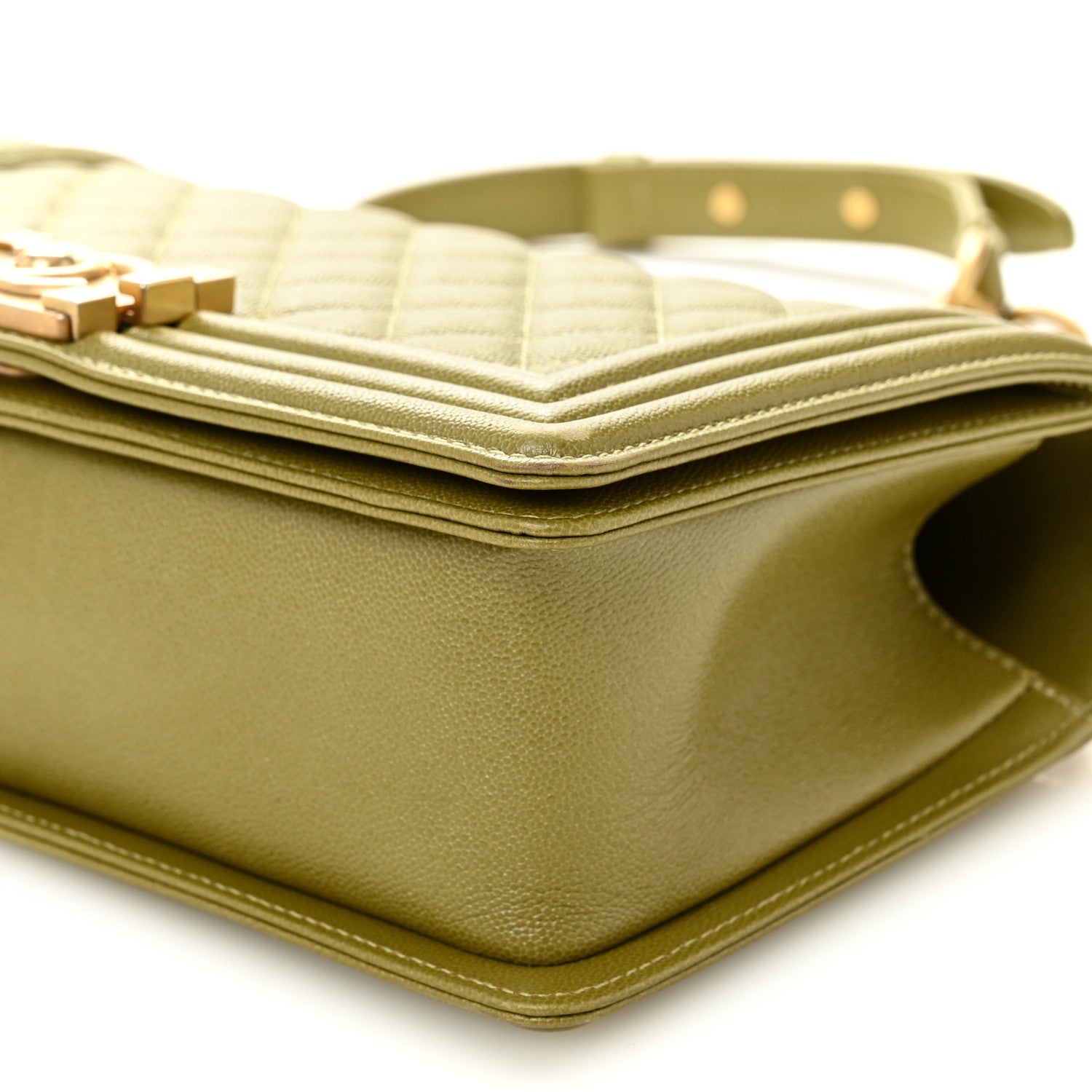 Chanel Caviar Quilted Medium Boy Flap Green