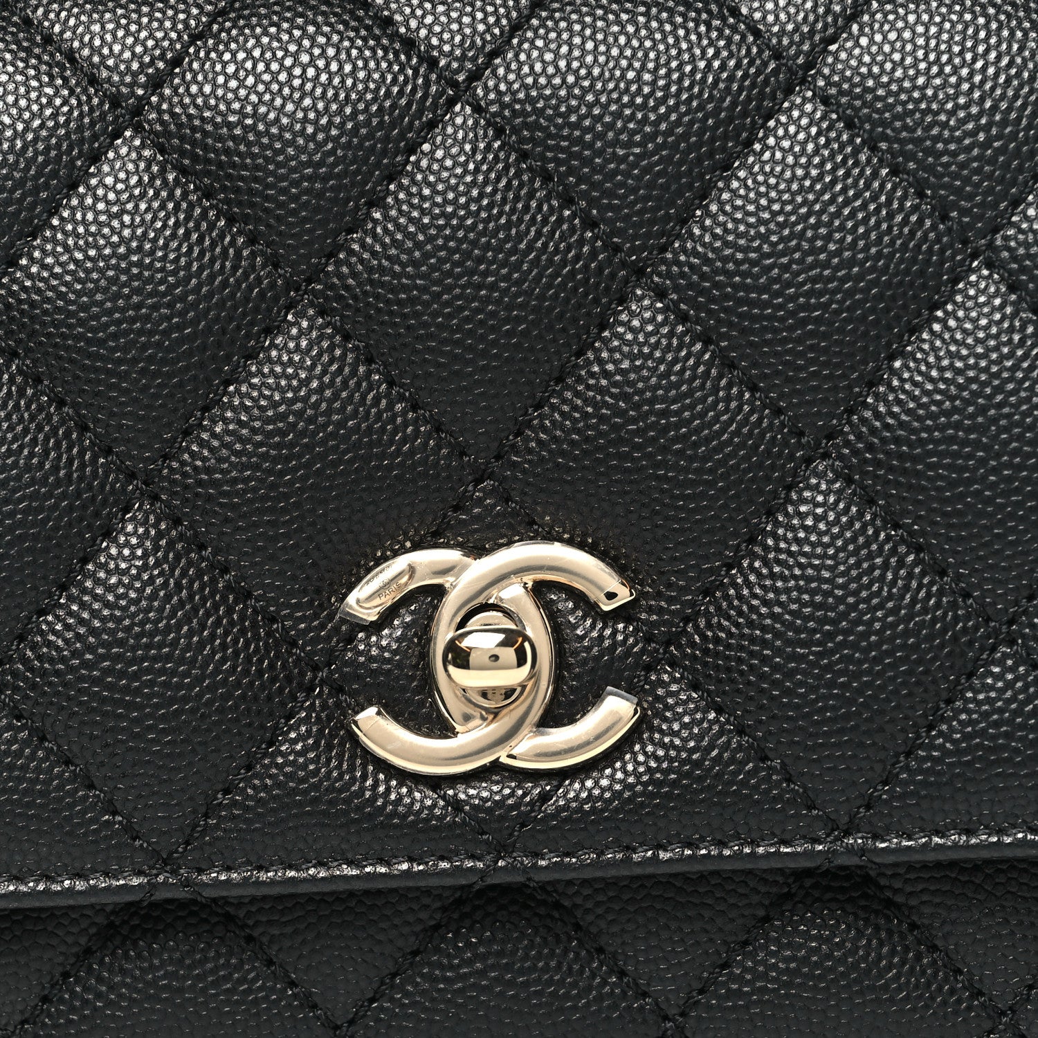 Chanel Caviar Quilted Extra Mini Coco Handle Flap Black