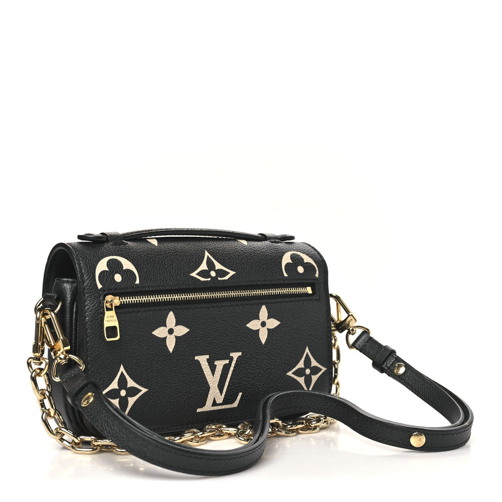 Louis Vuitton Empreinte Monogram Giant Pochette Metis East West Black Beige