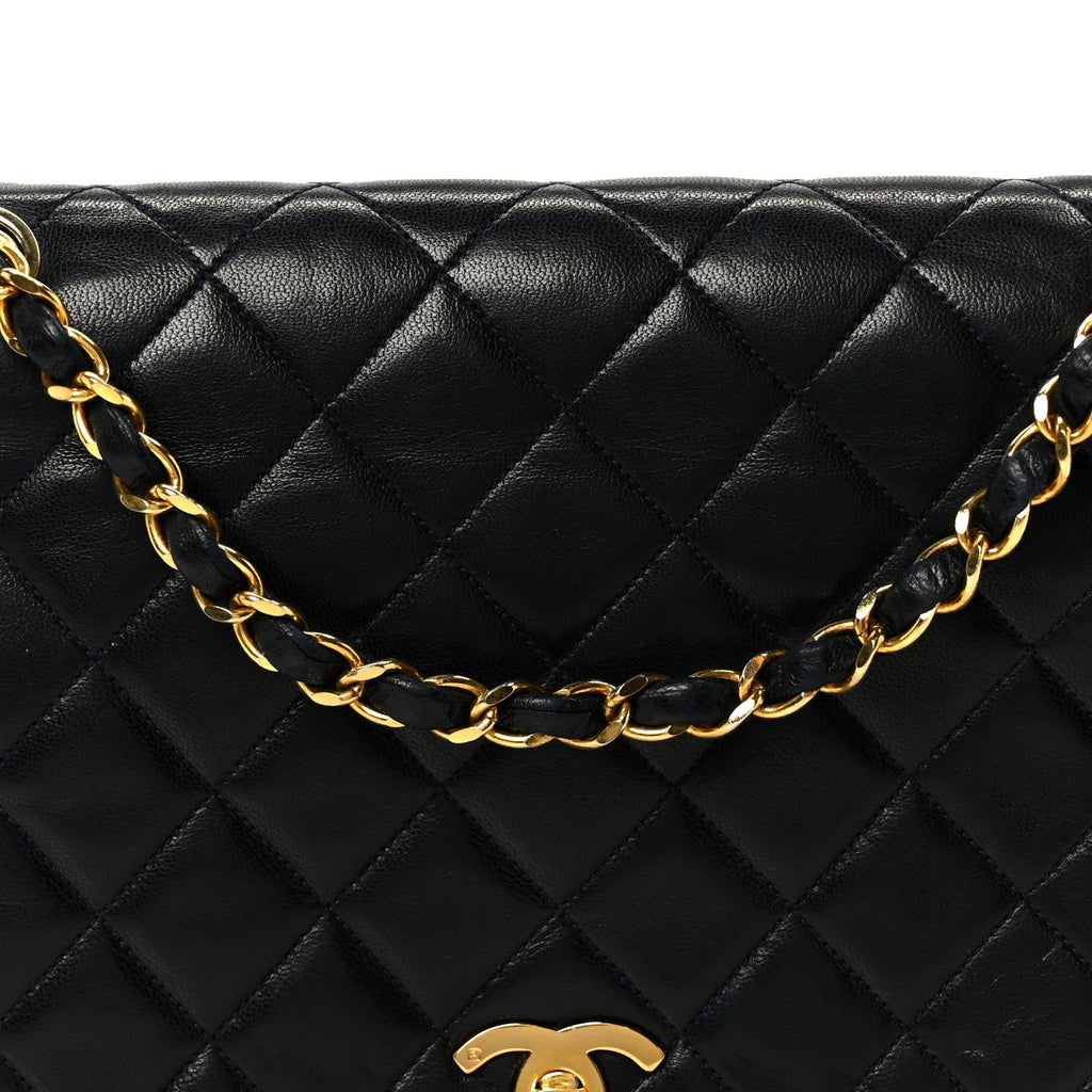 Chanel Lambskin Quilted Full Flap Black