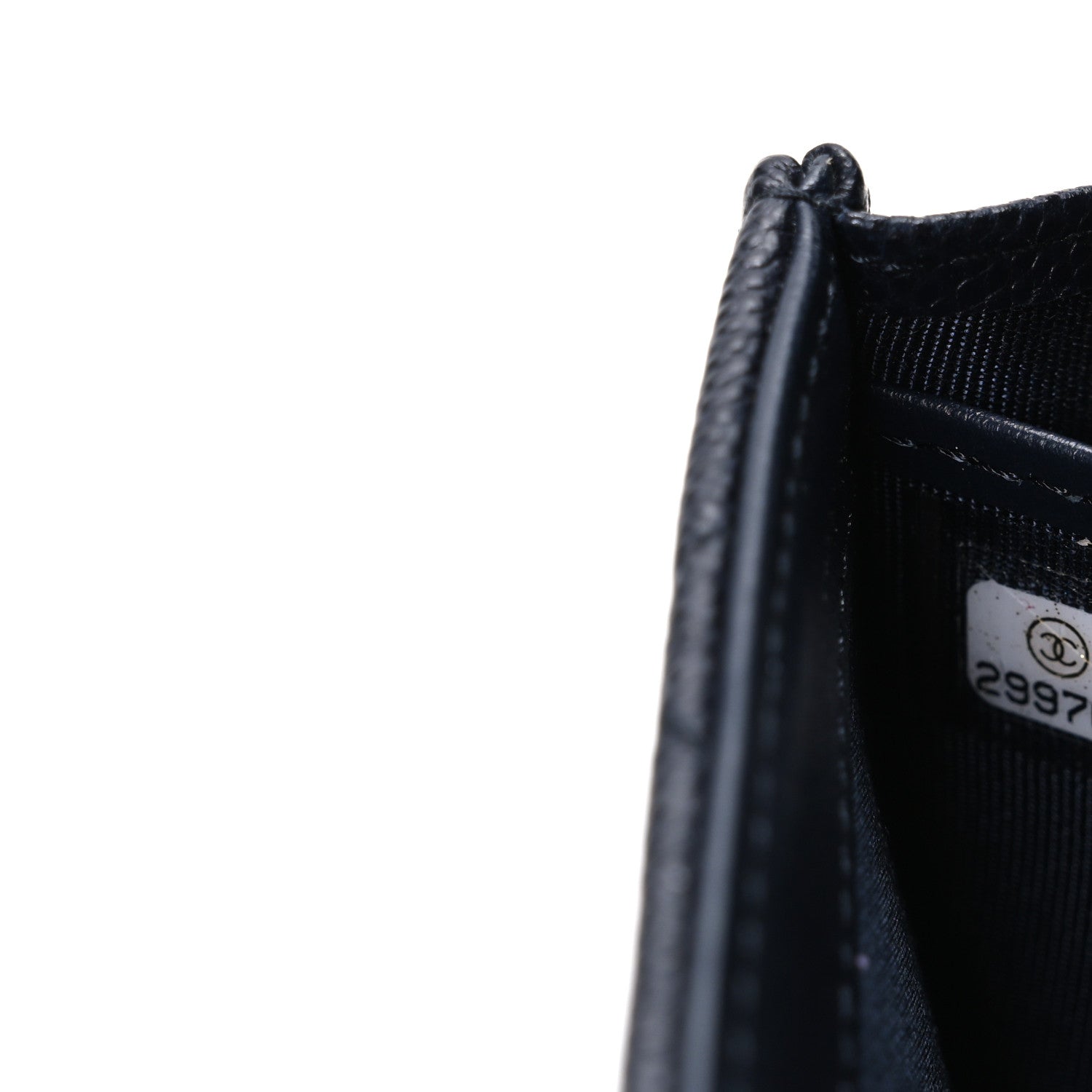 Caviar Quilted Large Gusset Flap Wallet Navy