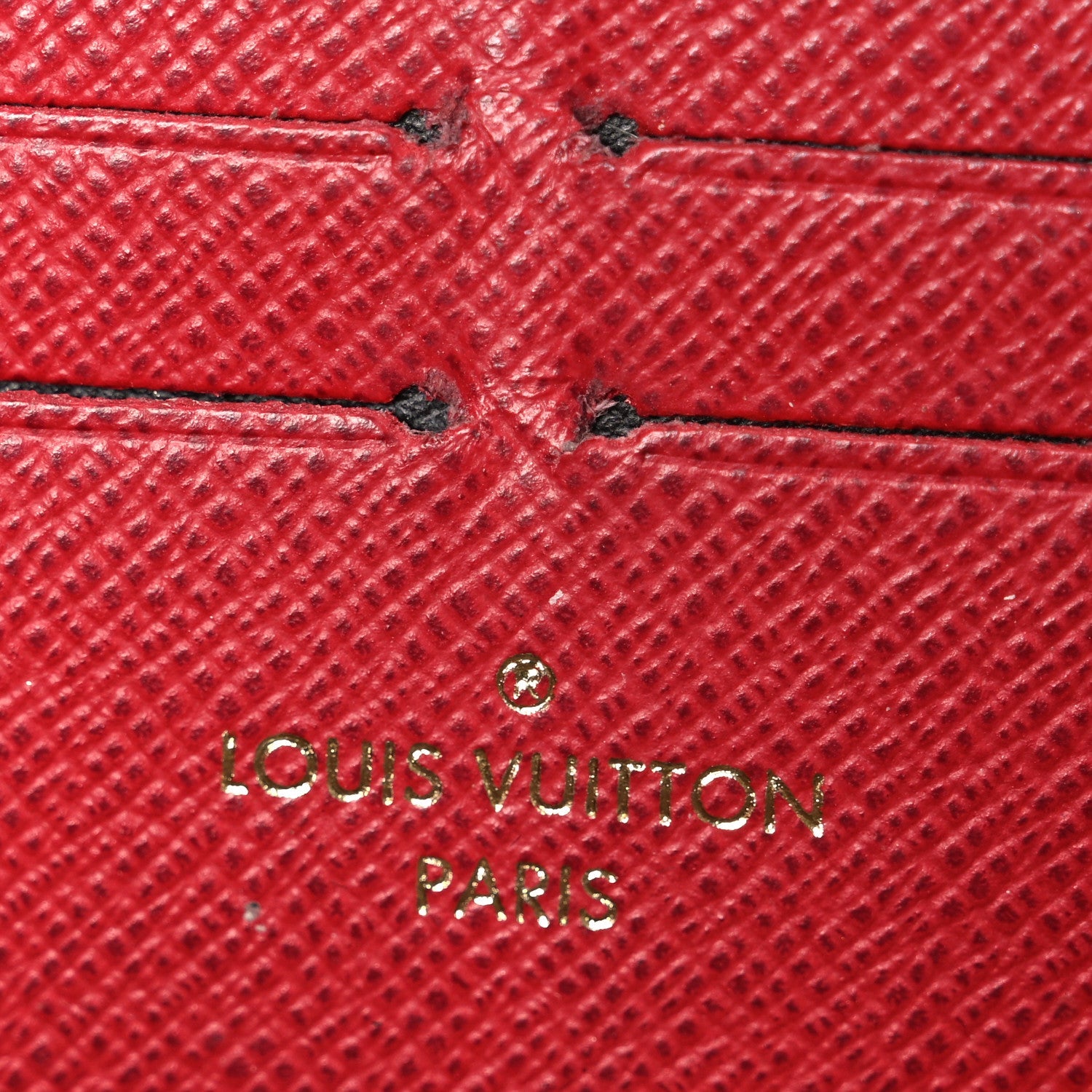 Louis Vuitton Damier Ebene Clemence Wallet Cherry