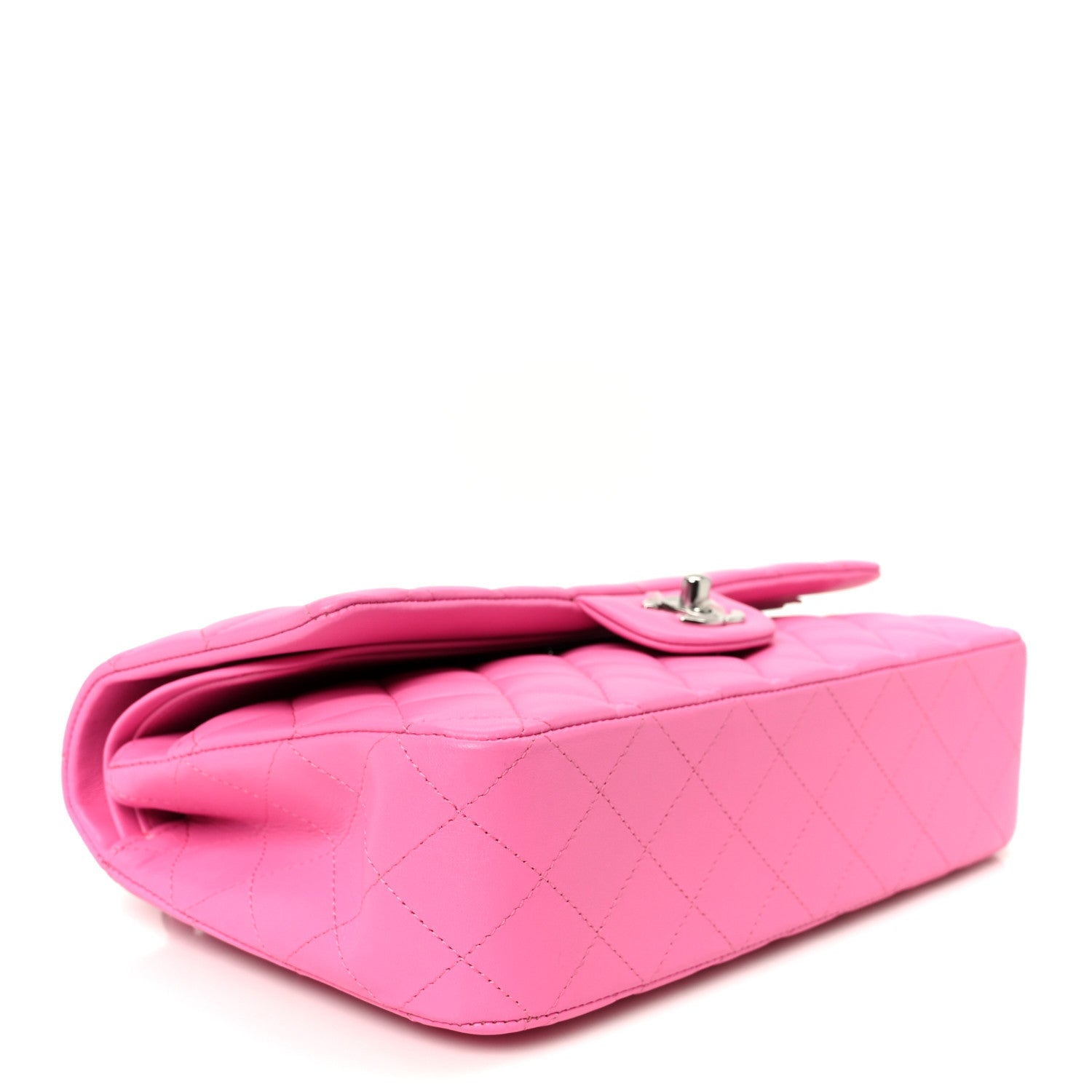 Chanel Lambskin Quilted Medium Double Flap Pink