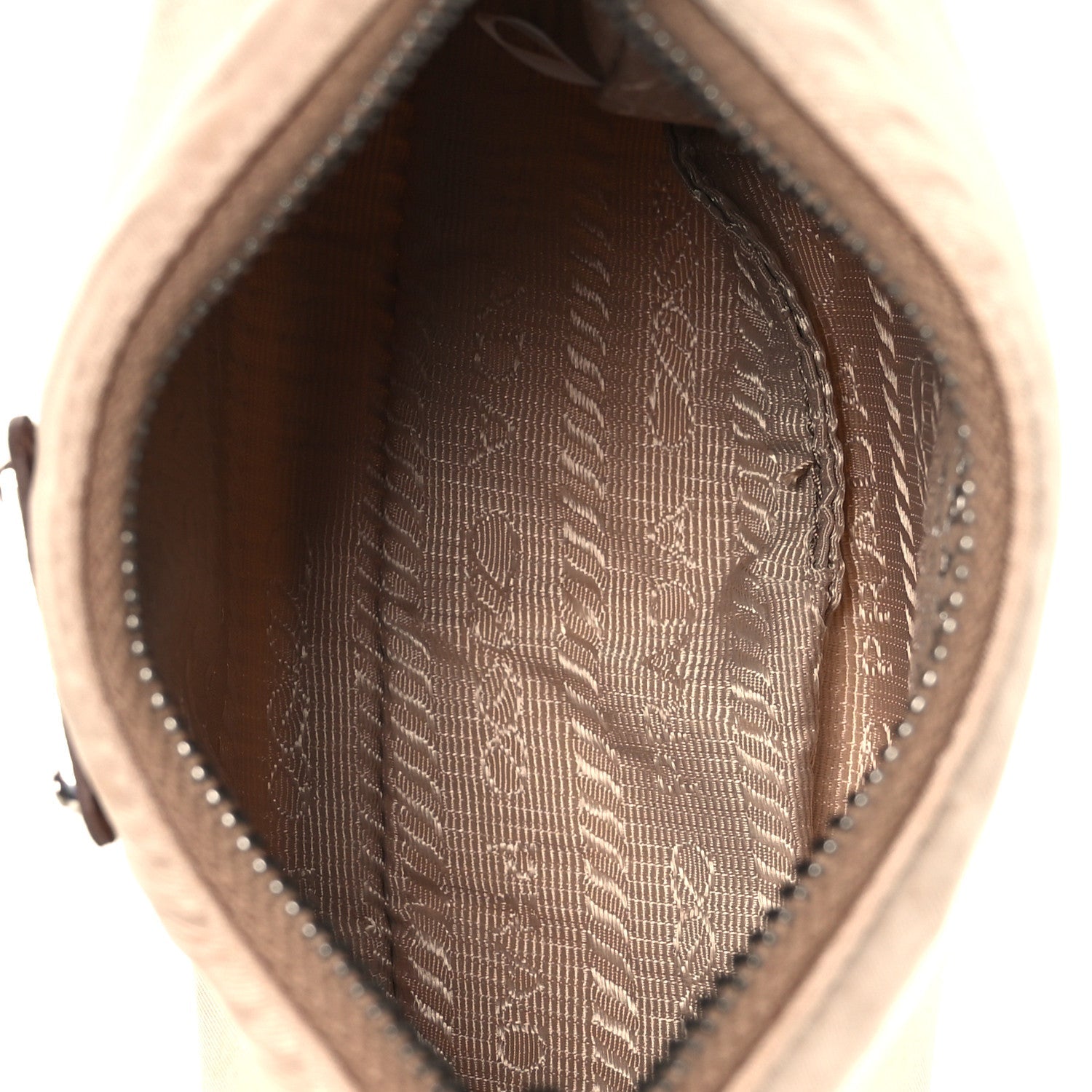 Prada Tessuto Nylon Saffiano Mini Re-Edition 2000 Shoulder Bag Cammeo