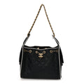 Chanel Braided Raffia Calfskin Small Chanel 25 Handbag Black White