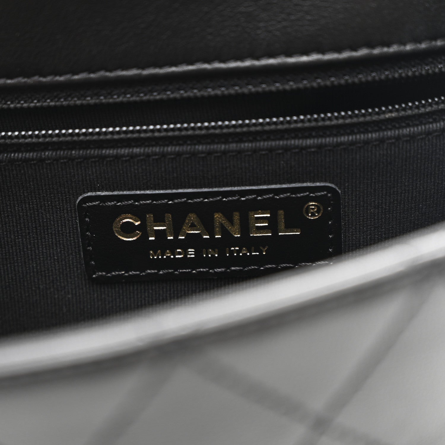 Chanel Calfskin Stitched Chain Flap Black