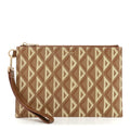 Christian Dior Coated Canvas CD Diamond Hit The Road A5 Pouch Coffee