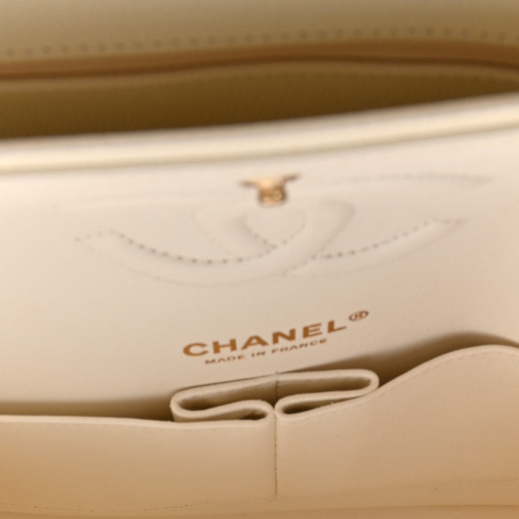 Chanel Caviar Quilted Medium Double Flap White