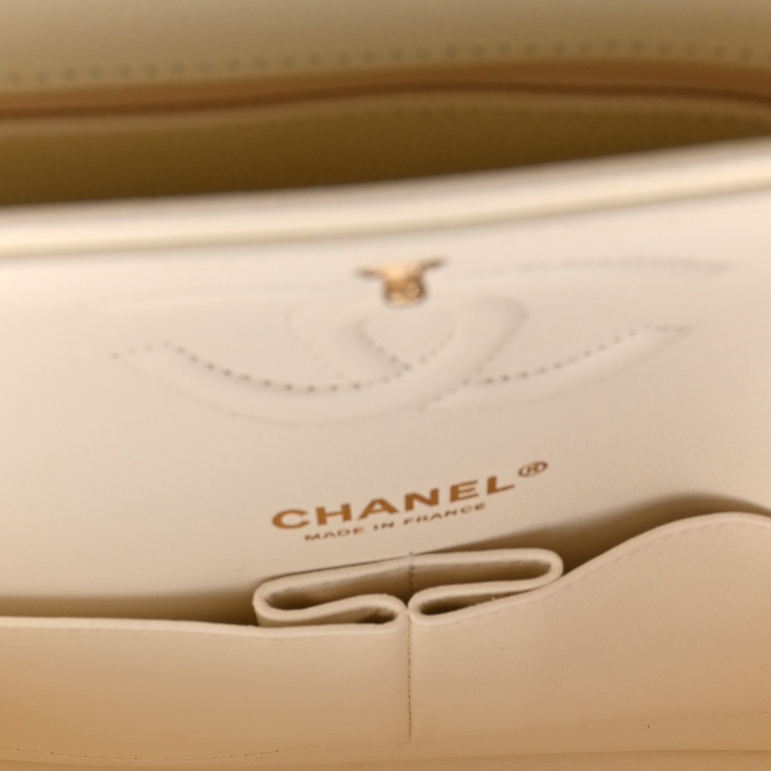 Chanel Caviar Quilted Medium Double Flap White