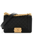 Chanel Calfskin Quilted Small Boy Flap Black