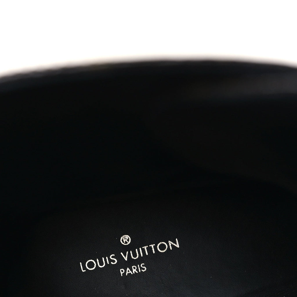 Louis Vuitton Calfskin Monogram Wonderland Flat Ranger Boots 40 Black