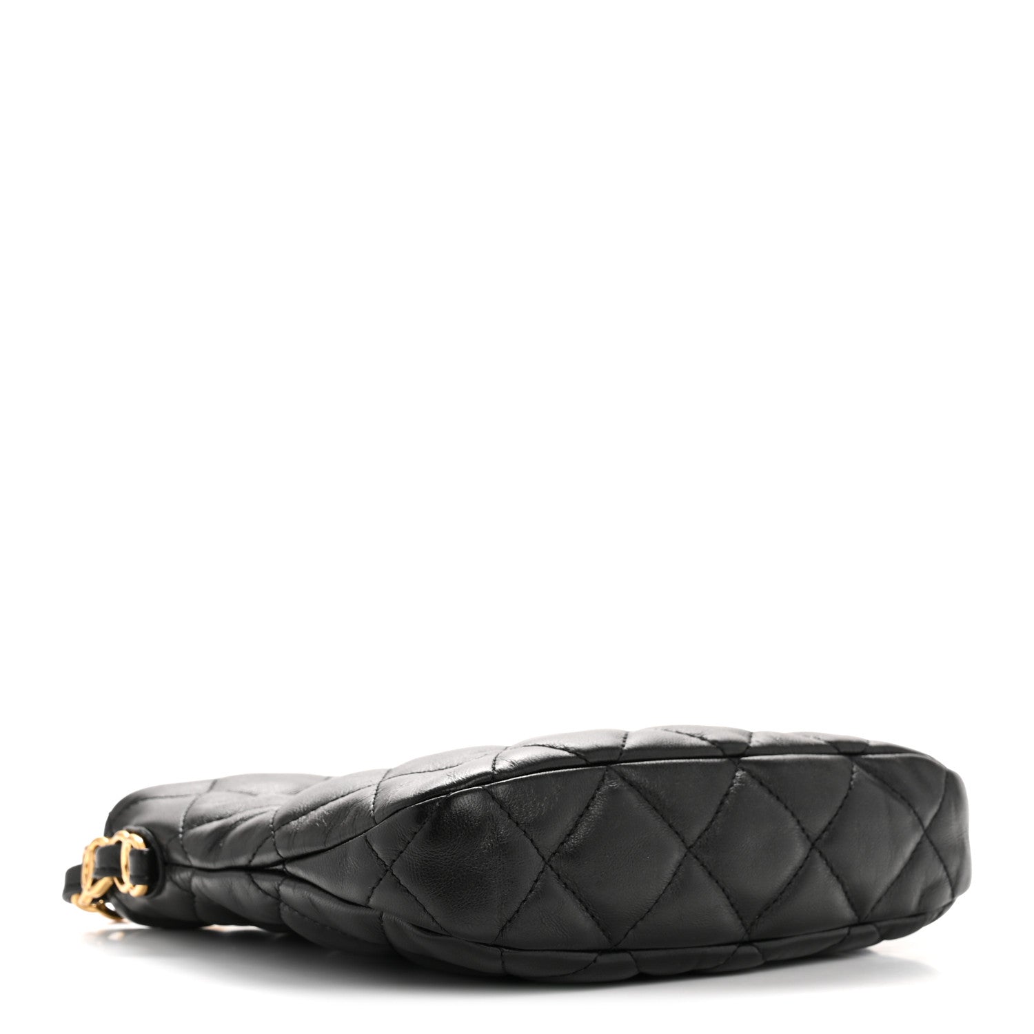 Chanel Lambskin Quilted CC Links Hobo Black
