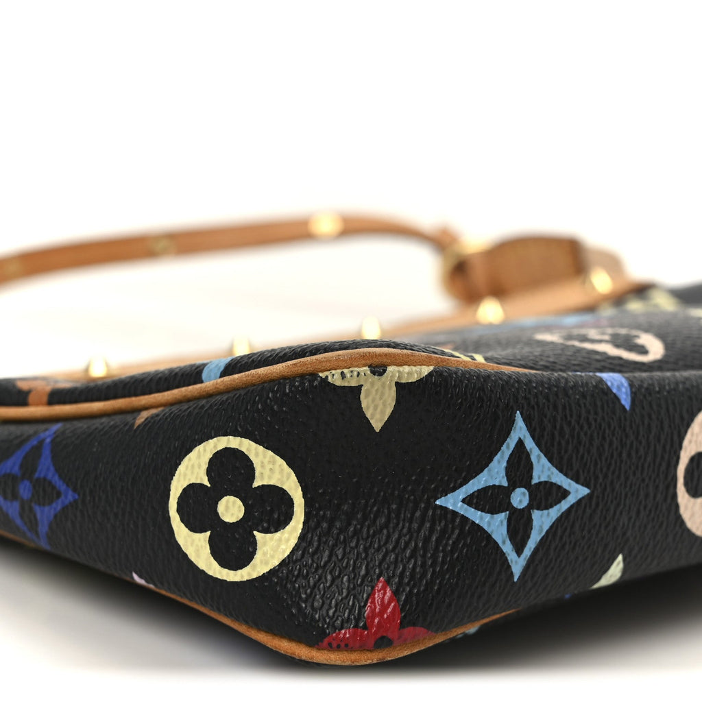 Louis Vuitton Monogram Multicolor Pochette Accessories Black