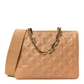 Louis Vuitton Lambskin Embossed Monogram Coussin PM Camel