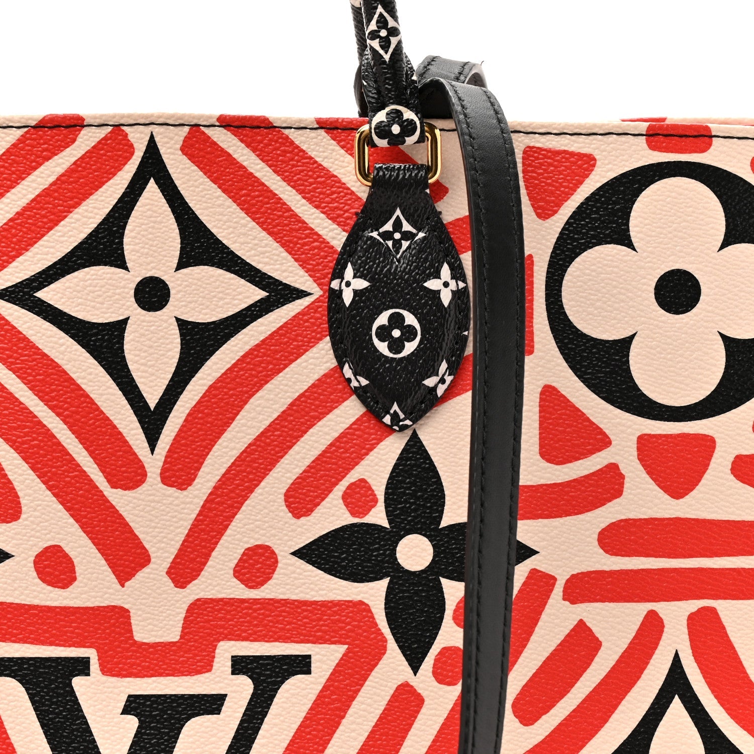 Louis Vuitton Monogram Giant Crafty Onthego GM Creme Rouge Black