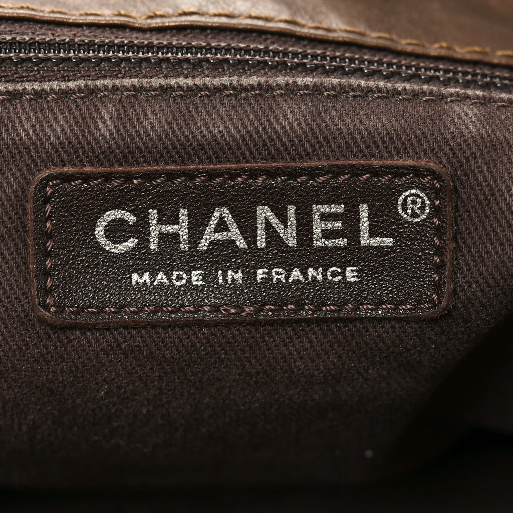 Chanel Metallic Aged Calfskin Large Shopping In Moscow Tote Bronze