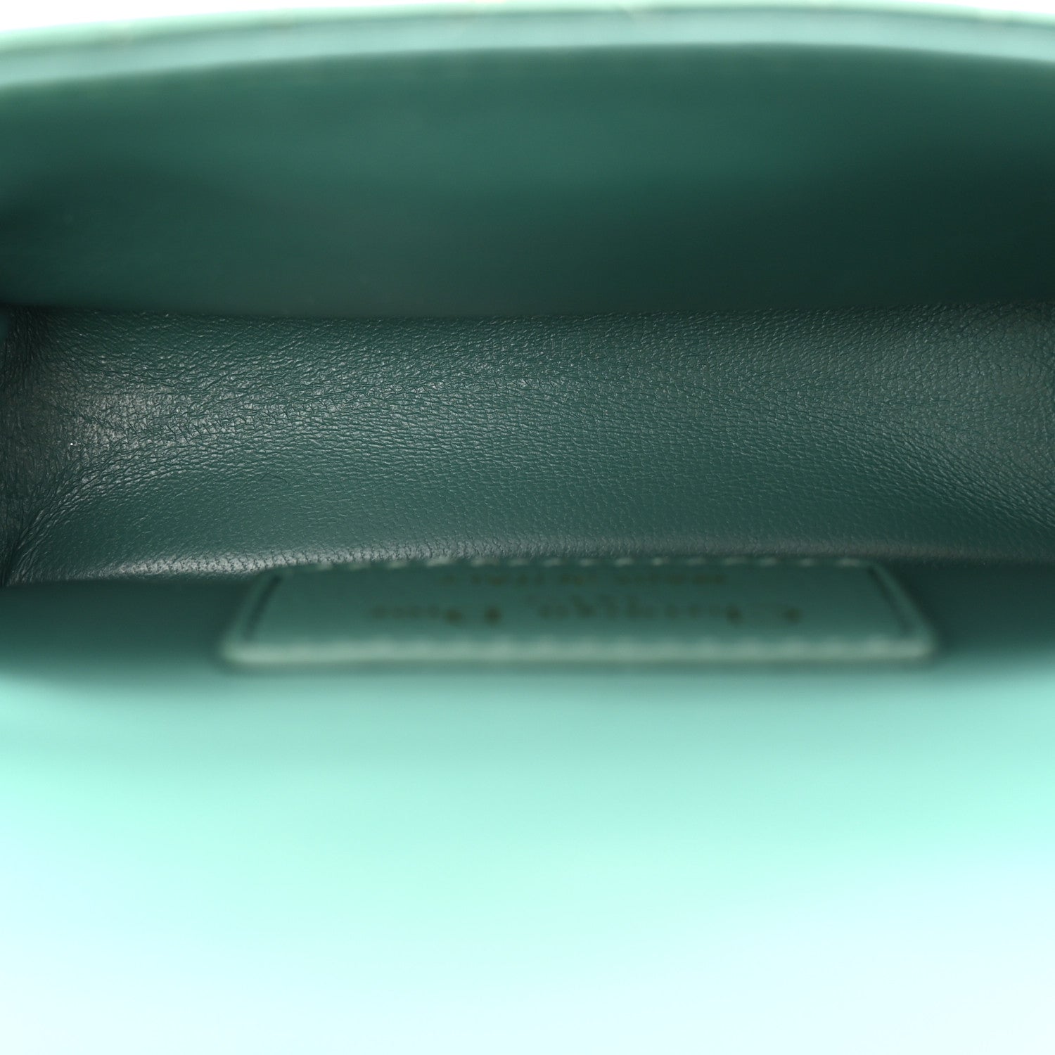 Christian Dior Supple Calfskin Cannage Micro Caro Bag Vert Tundra