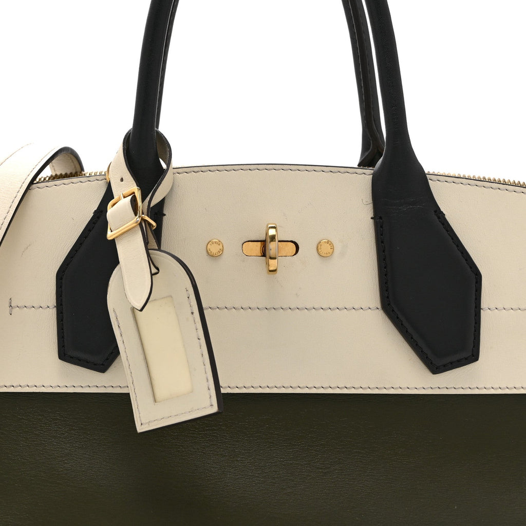 Louis Vuitton Taurillon City Steamer MM Kaki Creme Black
