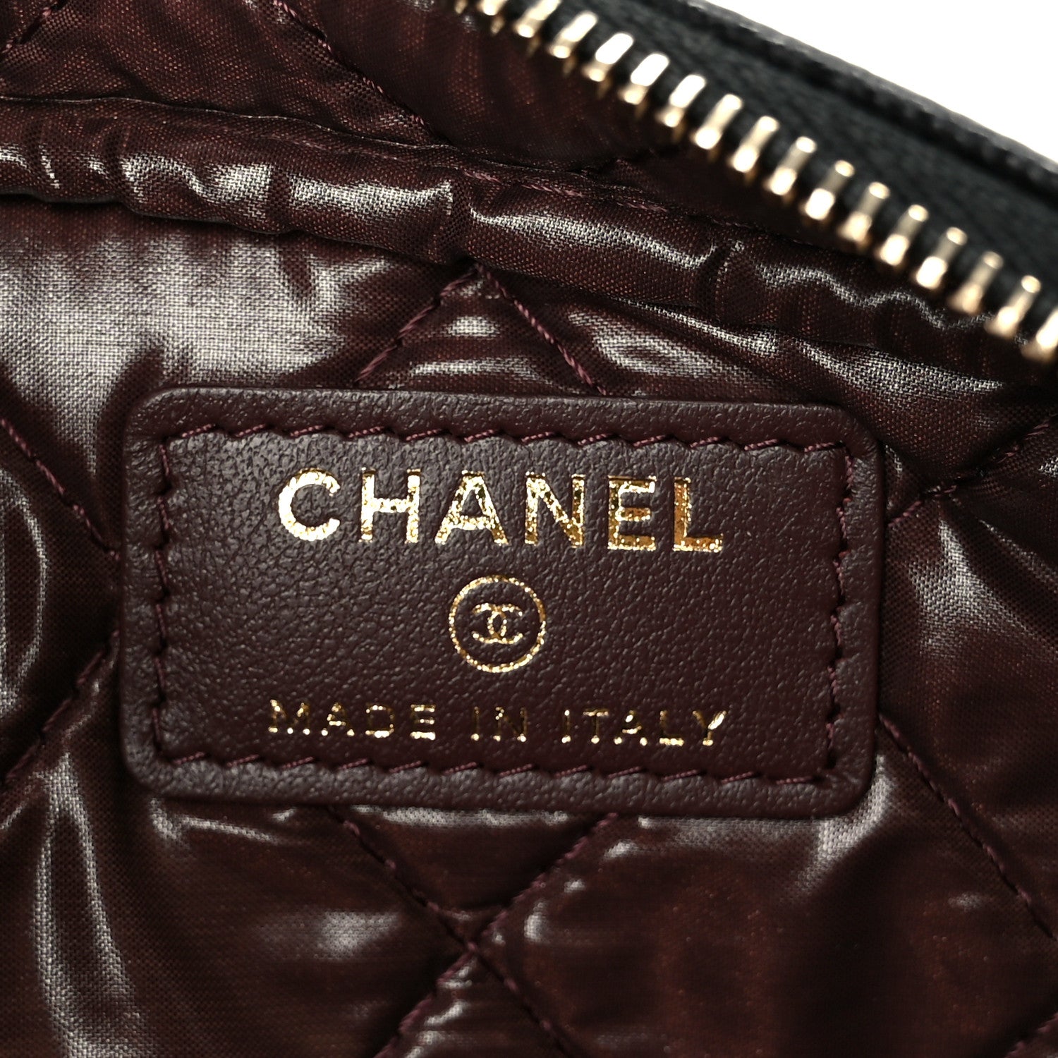 Chanel Caviar Quilted Toiletry Case With Chain Black