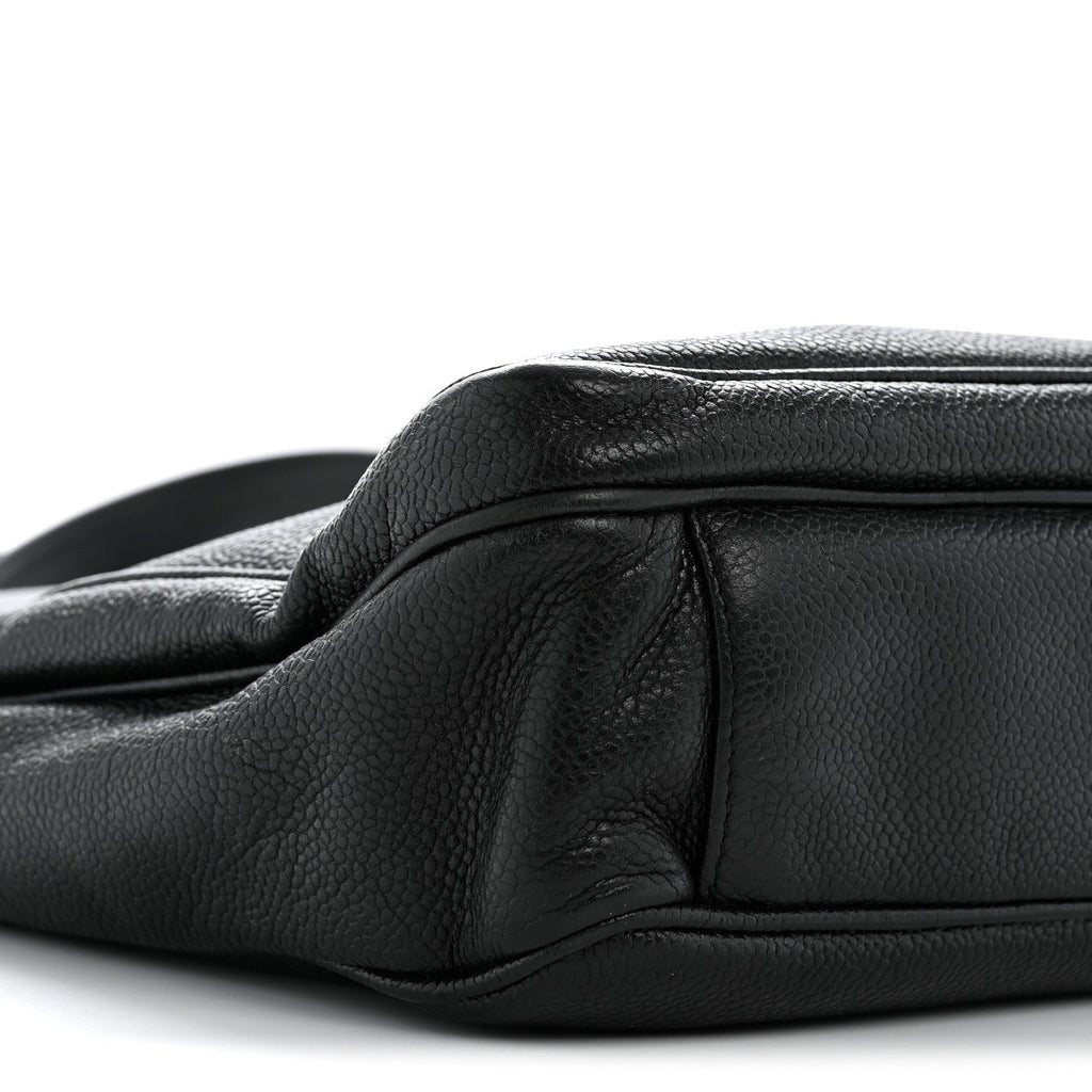 Chanel Caviar CC Flap Shoulder Bag Black