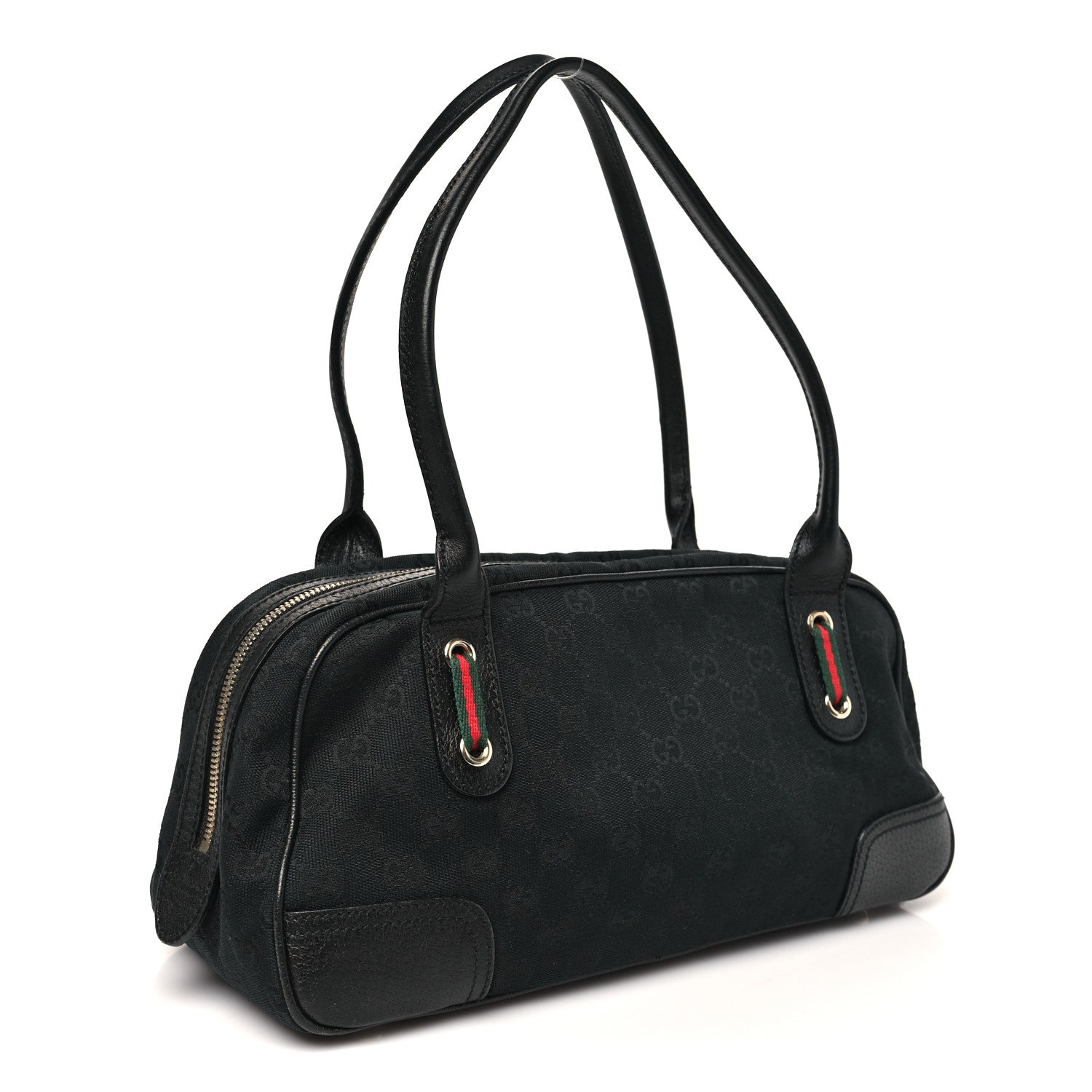 Gucci Monogram Small Princy Satchel Black