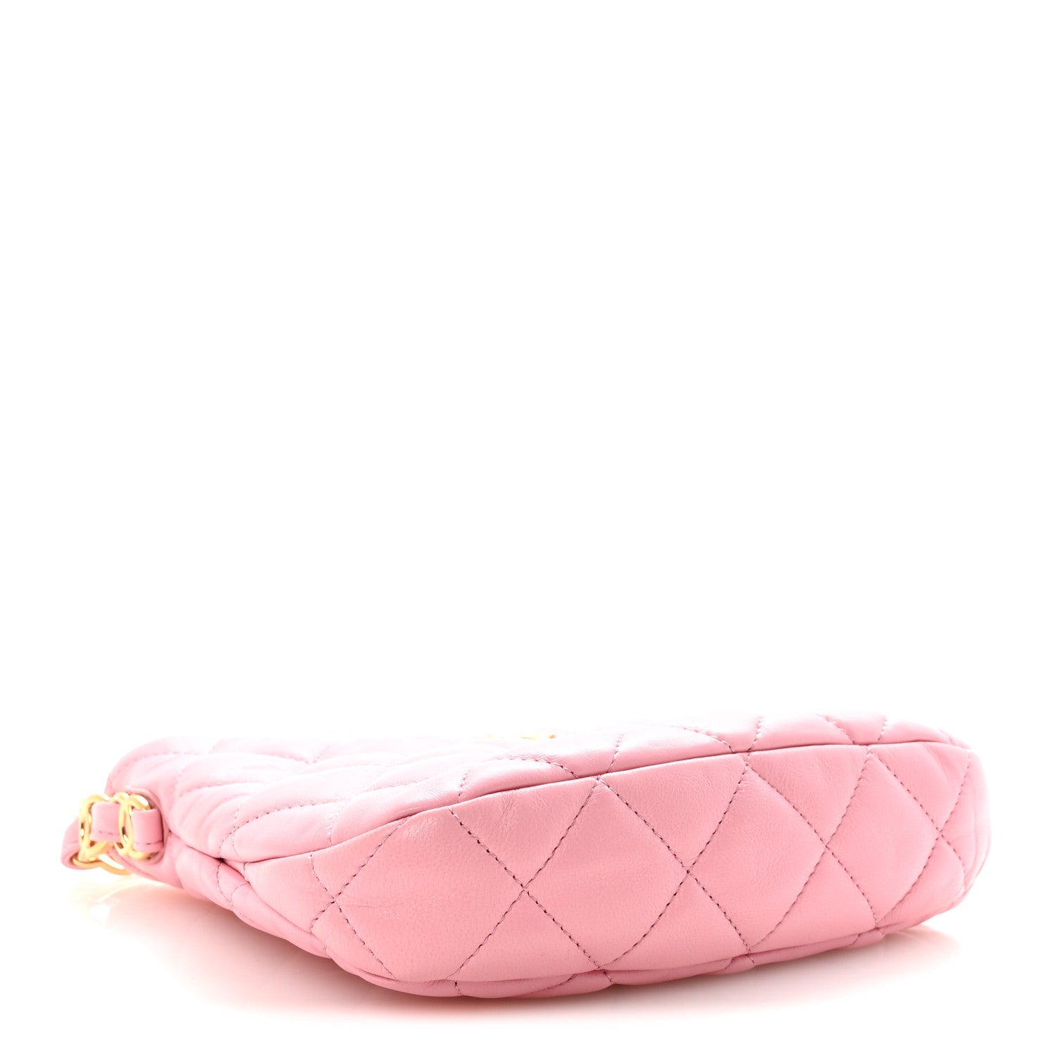 Chanel Lambskin Quilted CC Links Hobo Light Pink