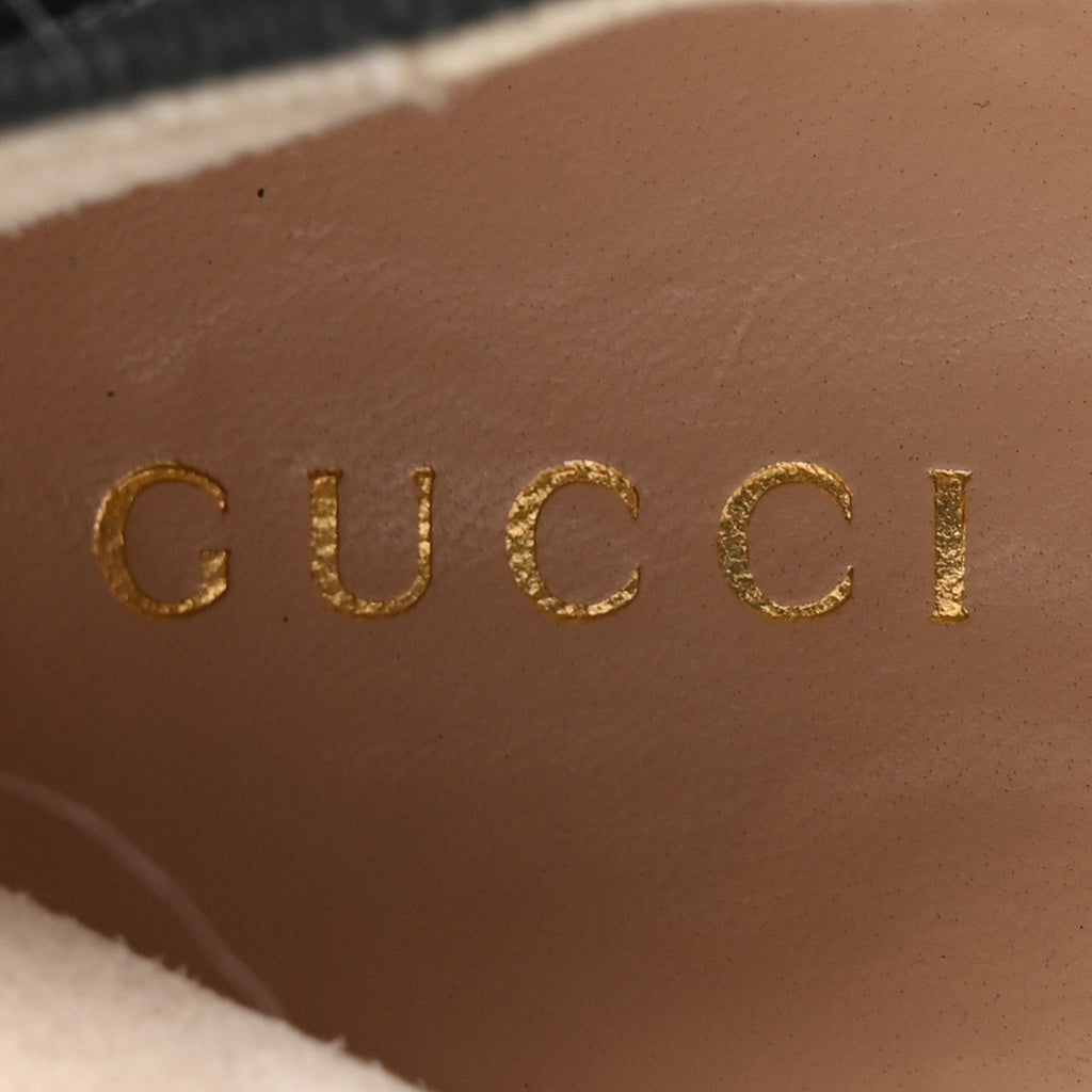 Gucci Canvas Crystal Embellished Espadrilles 36 Black