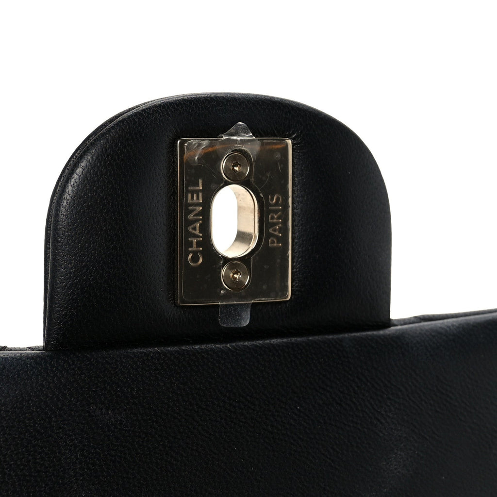 Chanel Lambskin Quilted Mini Rectangular Flap Black