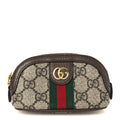 Gucci GG Supreme Monogram Web Ophidia Dome Key Pouch Beige New Acero